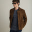 Chaqueta Hombre 100% Cuero Gamuza Jack Camel