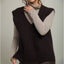 Sweater Mujer Mohair Lana Sin Mangas Café