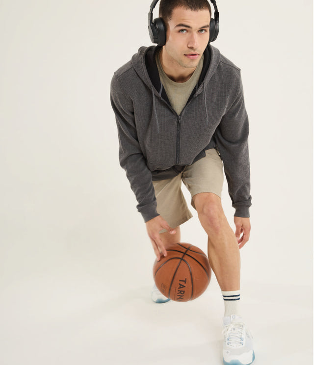 Polerón Hombre Shell Gris Petróleo