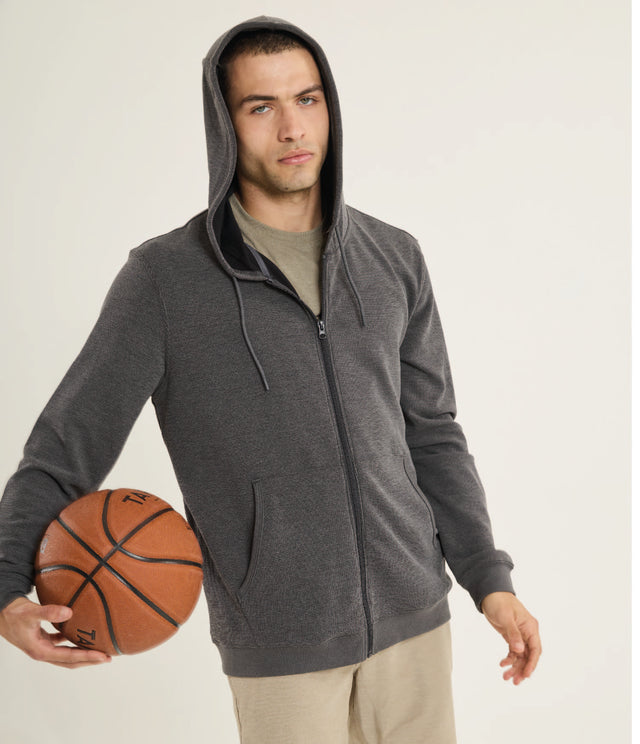 Polerón Hombre Shell Gris Petróleo