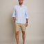 Camisa Hombre Lino Sicilia M/Larga Celeste