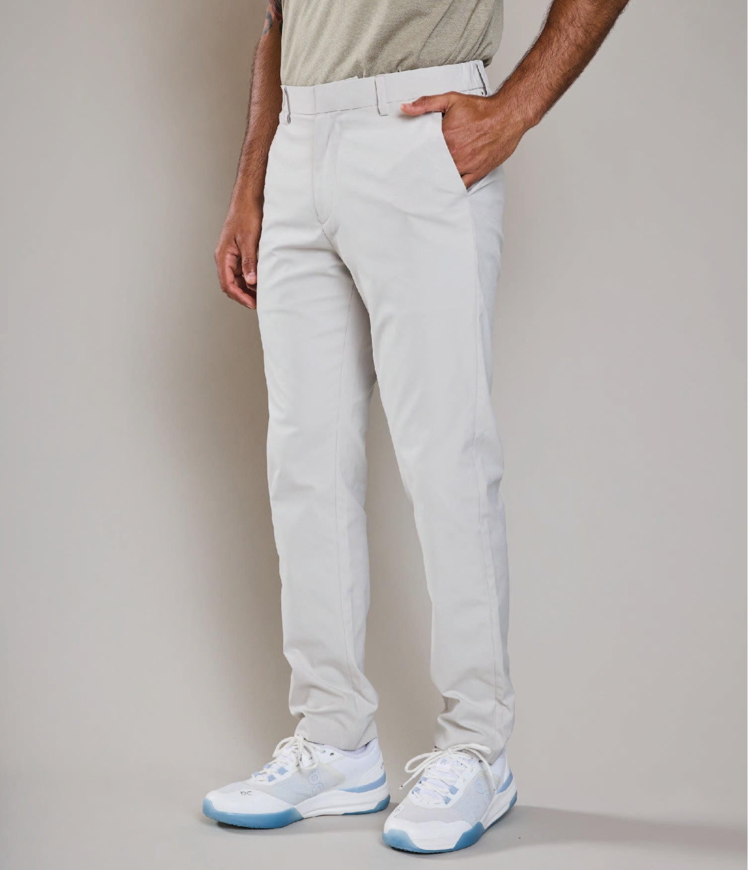 Pantalón Hombre Cintura Elástica Motion Beige