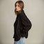 Chaqueta Mujer 100% Cuero Oversize Café