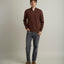 Sweater Hombre 100% Algodón Acra Half Zipper Terracota