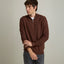Sweater Hombre 100% Algodón Acra Half Zipper Terracota