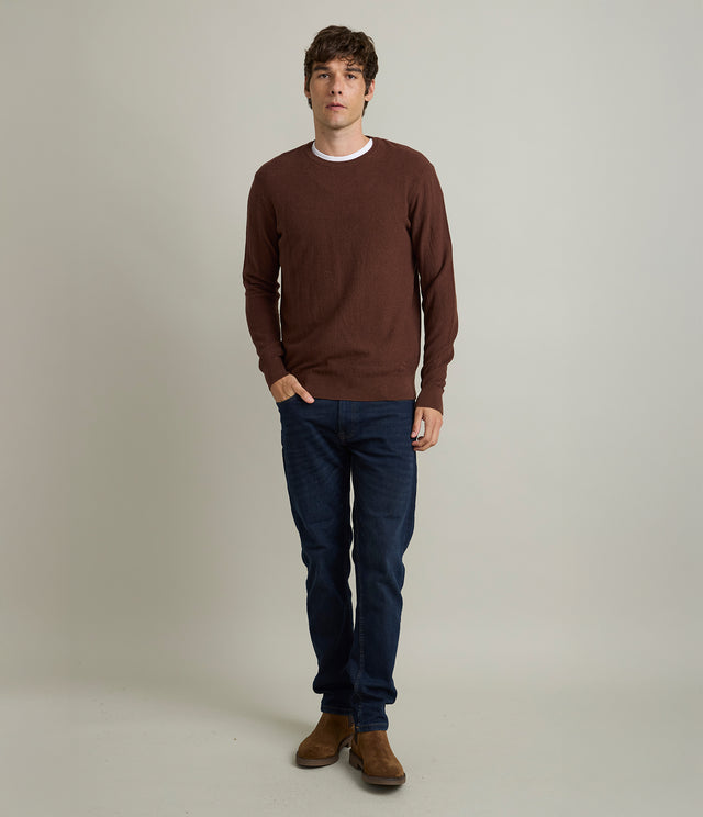 Sweater Hombre 100% Algodón Acra Terracota