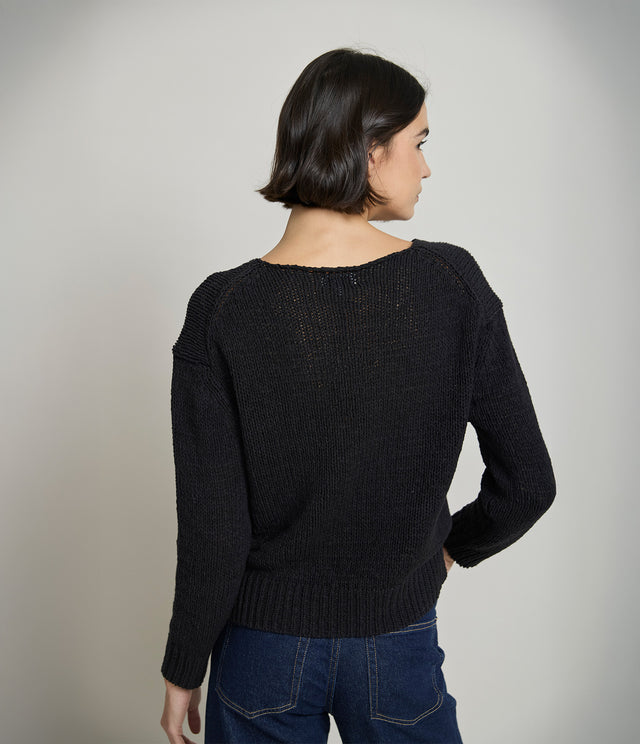 Sweater Mujer Cinta Negro