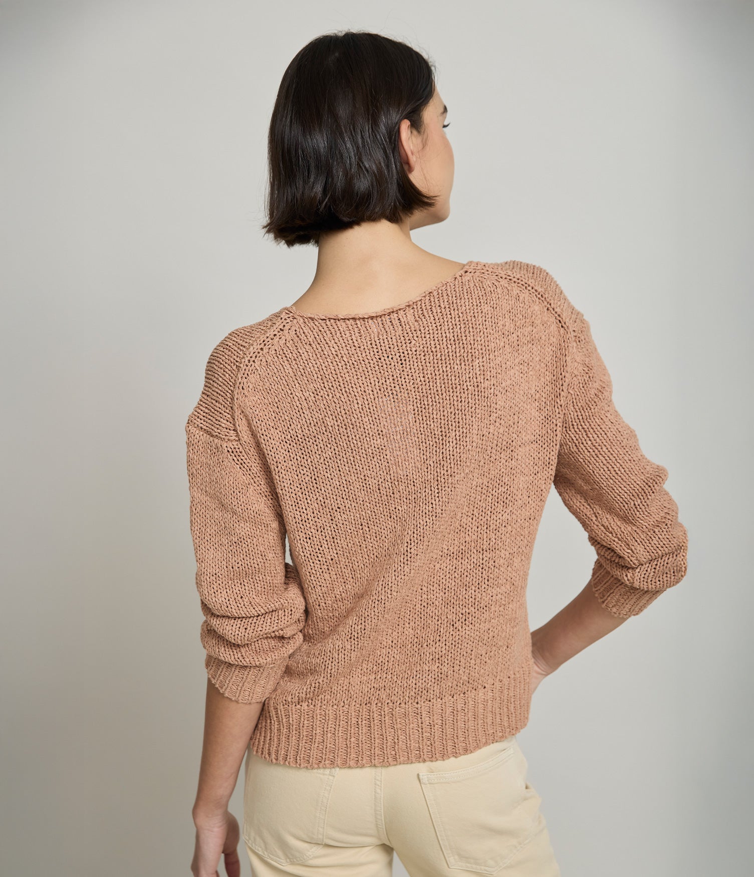 Sweater Mujer Cinta Terracota