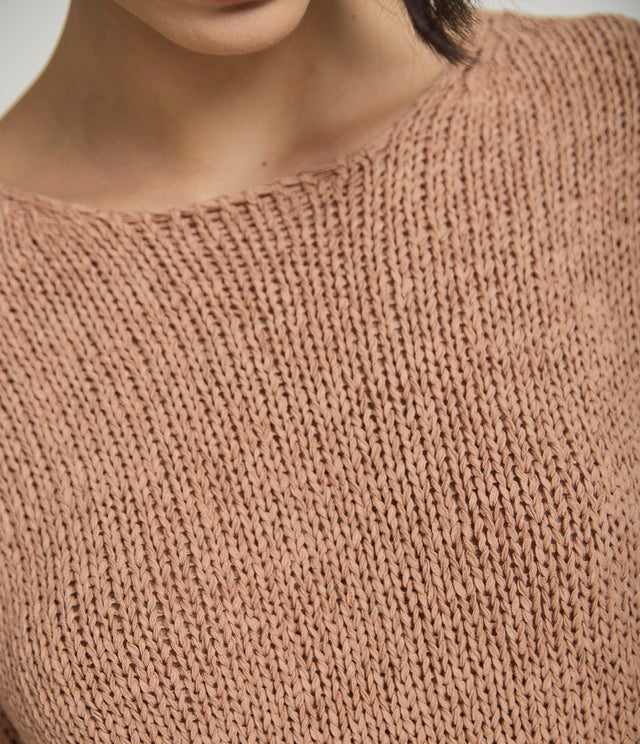 Sweater Mujer Cinta Terracota