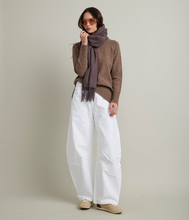 Sweater Mujer 100% Lana Anna Café