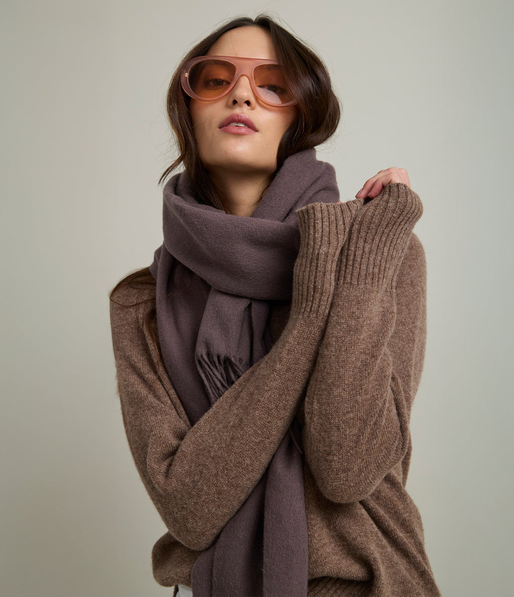 Sweater Mujer 100% Lana Anna Café