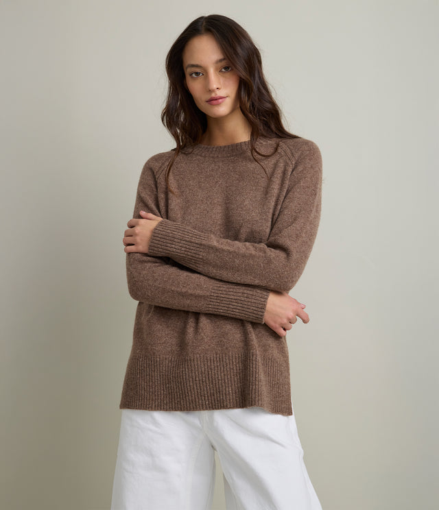 Sweater Mujer 100% Lana Anna Café