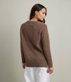 Sweater Mujer 100% Lana Anna Café