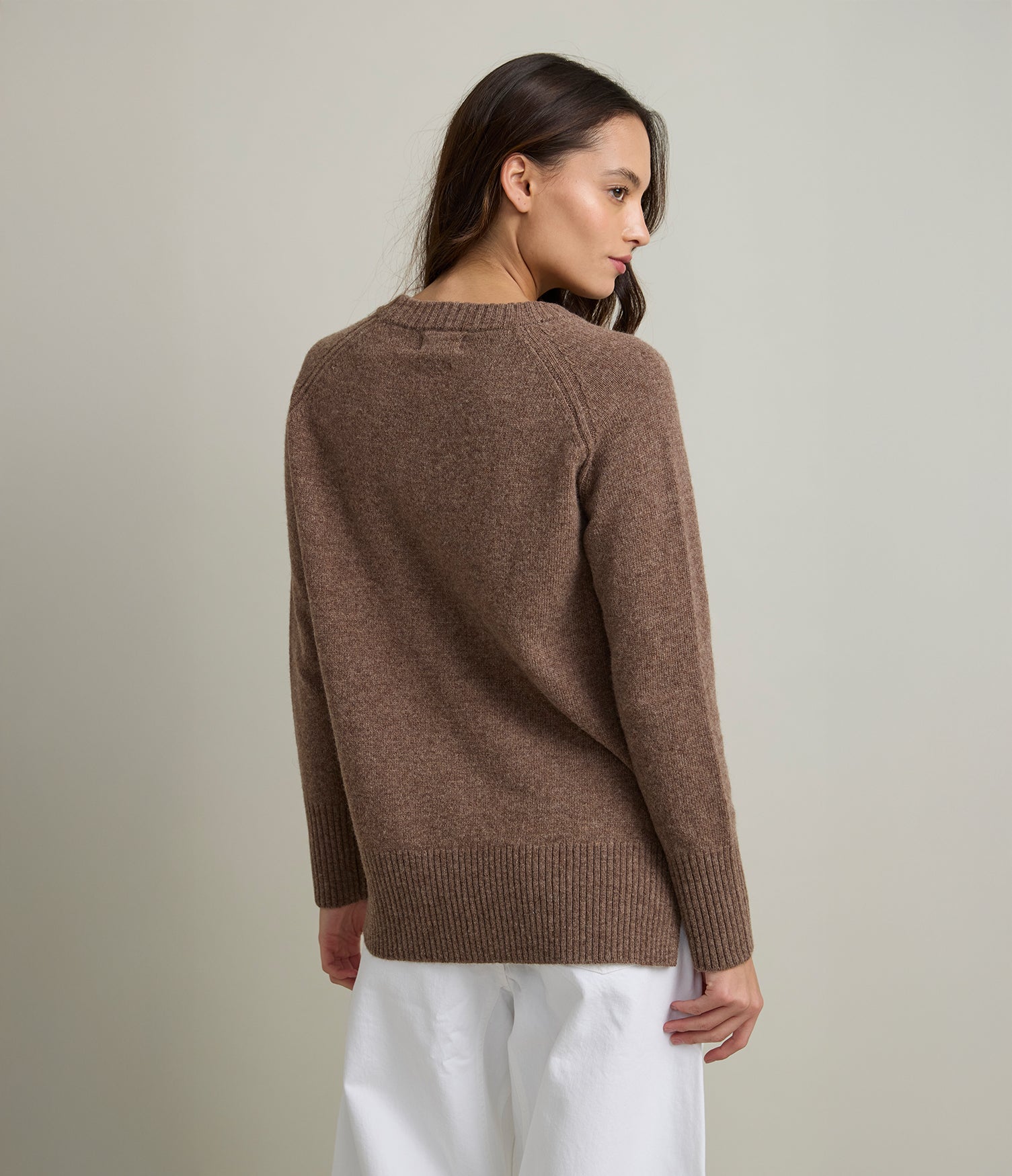 Sweater Mujer 100% Lana Anna Café