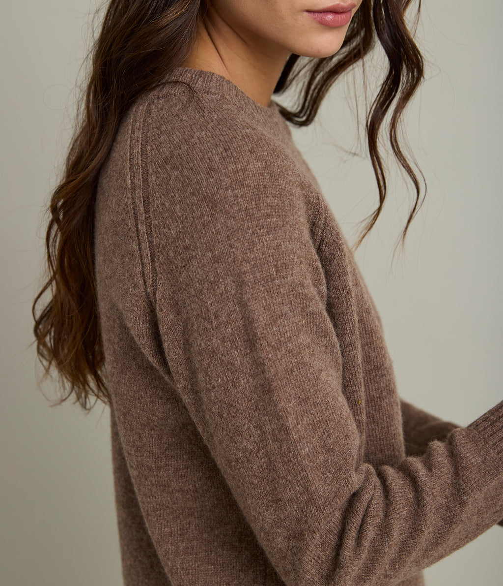 Sweater Mujer 100% Lana Anna Café