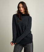Sweater Mujer 100% Lana Anna Gris Marengo