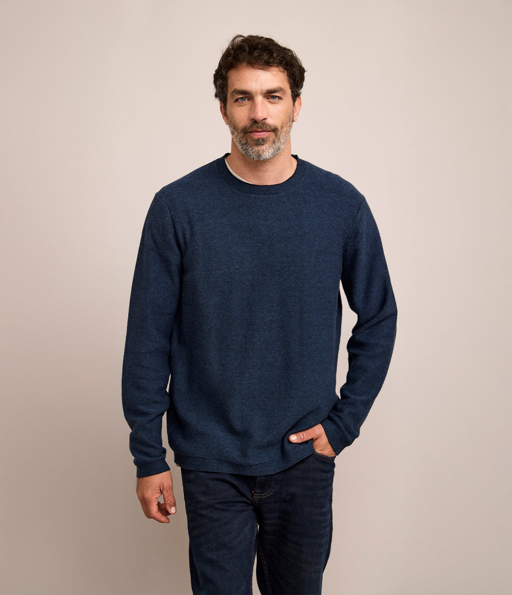 Sweater Hombre 100% Algodón Matt Azul