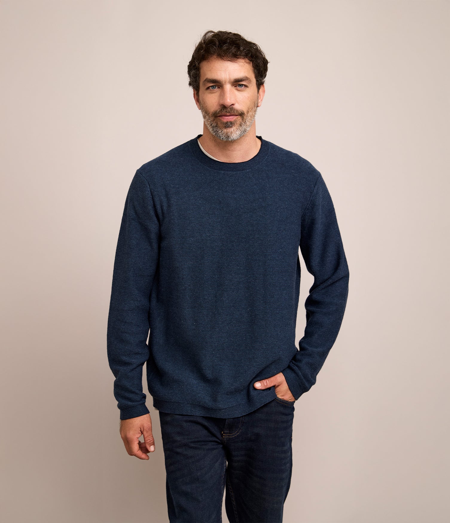 Sweater Hombre 100% Algodón Matt Azul