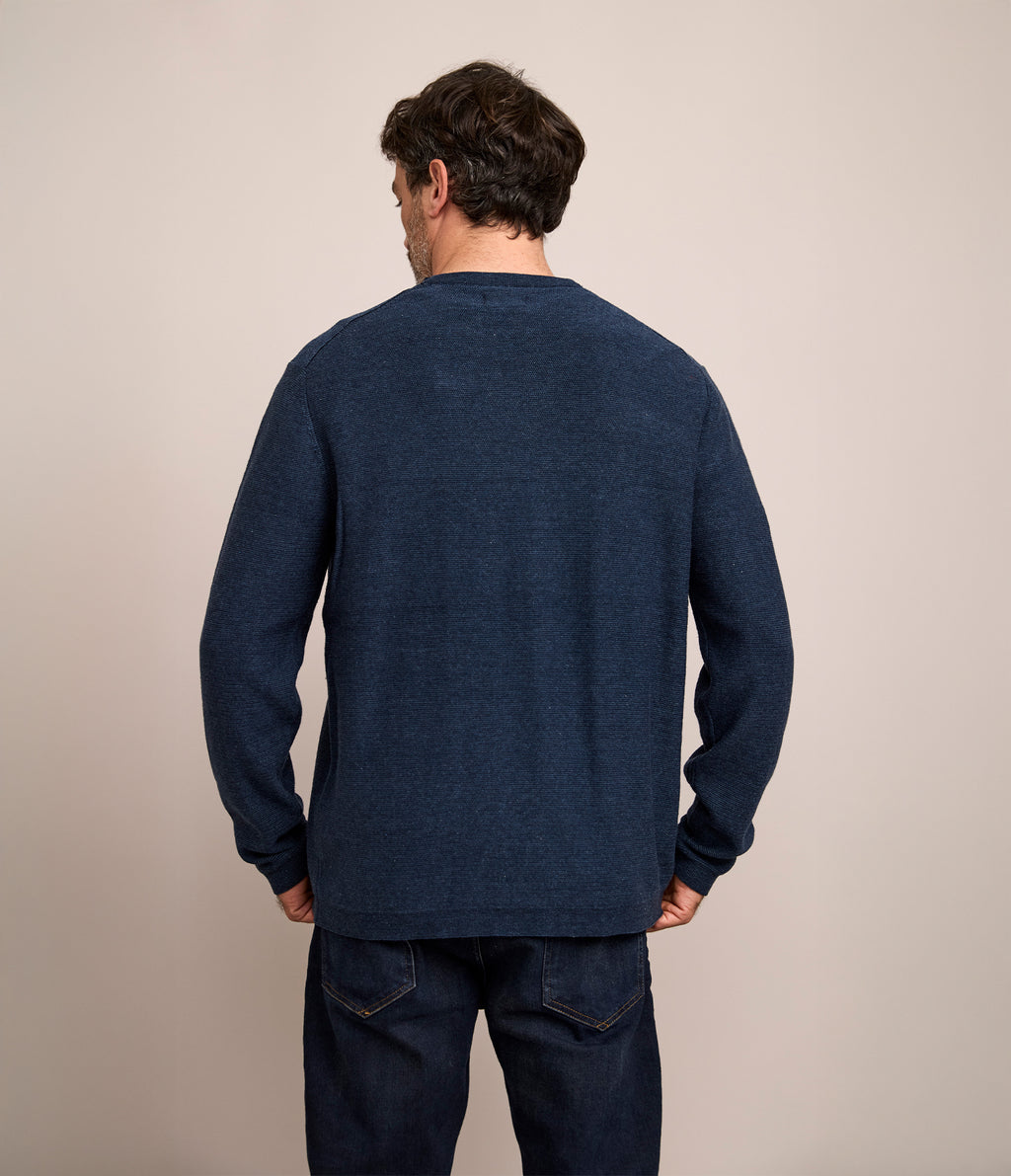 Sweater Hombre 100% Algodón Matt Azul