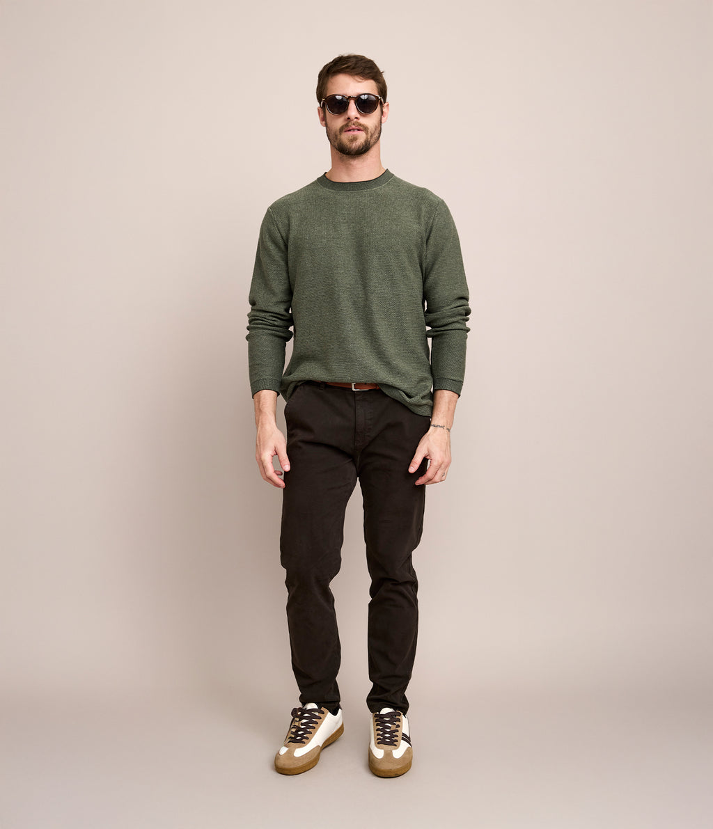 Sweater Hombre 100% Algodón Matt Verde