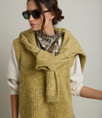 Sweater Mujer Mohair Lana Sin Mangas Pistacho