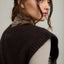 Sweater Mujer Mohair Lana Sin Mangas Café