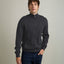 Sweater Hombre Algodón con Lana Merino Cierre Gris Marengo