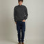 Sweater Hombre Algodón con Lana Merino Cierre Gris Marengo