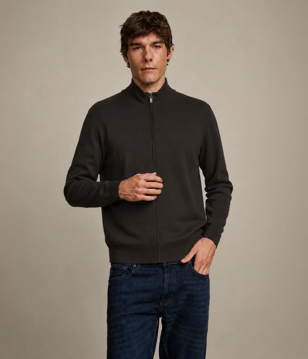 Sweater Hombre Tokio Full Zipper Verde