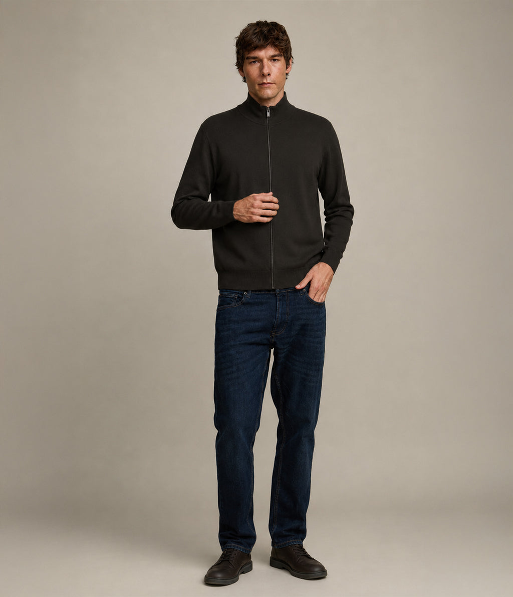Sweater Hombre Tokio Full Zipper Verde