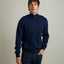 Sweater Hombre Algodón con Lana Merino Cierre Azul Marino