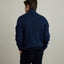 Sweater Hombre Algodón con Lana Merino Medio Cierre Azul Marino