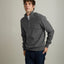 Sweater Hombre Algodón con Lana Merino Medio Cierre Gris marengo
