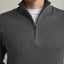 Sweater Hombre Algodón con Lana Merino Medio Cierre Gris marengo