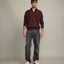 Sweater Hombre Tokio Half Zipper Burdeo