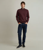 Sweater Hombre Tokio Half Zipper Burdeo