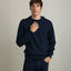 Sweater Hombre Algodón con Lana Merino Cuello Redondo Azul Marino