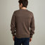 Sweater Hombre Algodón con Lana Merino Cuello Redondo Café
