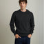 Sweater Hombre Algodón con Lana Merino Cuello Redondo Gris Marengo