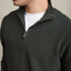 Sweater Hombre 100% Algodón Acra Half Zipper Verde Oscuro