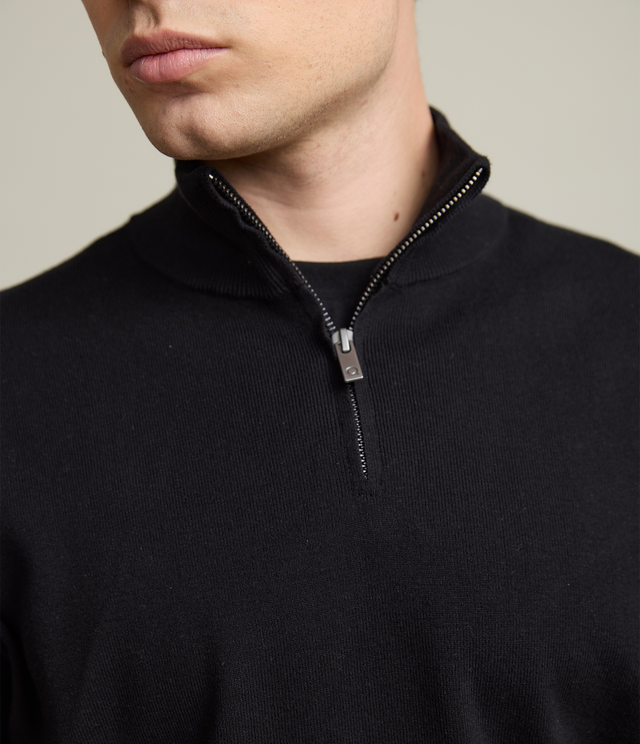 Sweater Hombre Tokio Half Zipper Negro