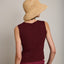 Top Mujer Viscosa Italiana Botones Burdeo
