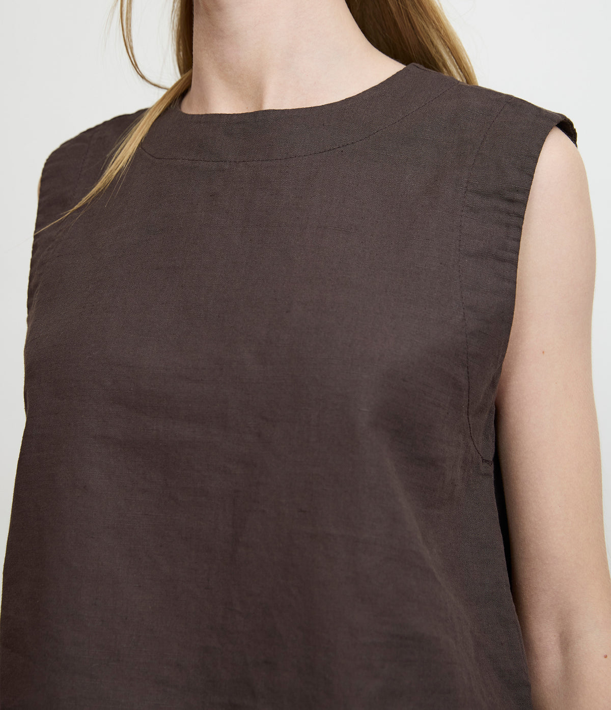 Top Mujer Lino Firenze Café