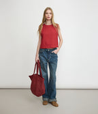 Top Mujer Lino Firenze Rojo