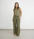 Top Mujer Lino Firenze Verde