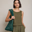 Top Mujer 100% Lino Firenze Verde