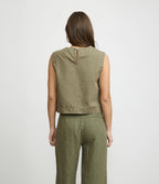 Top Mujer Lino Firenze Verde