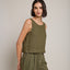 Top Mujer 100% Lino Firenze Verde