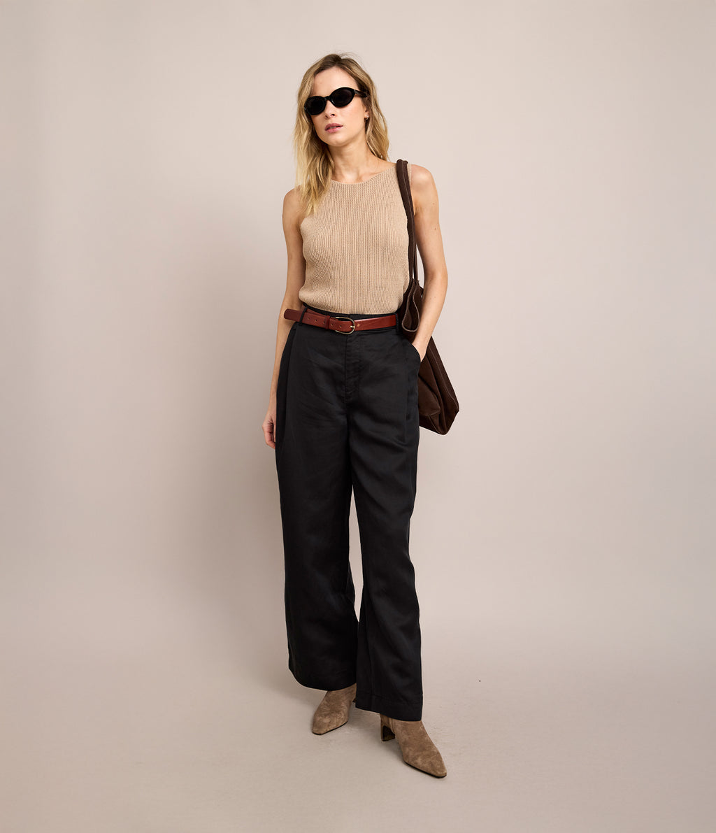 Top Mujer Tejido Stella Beige