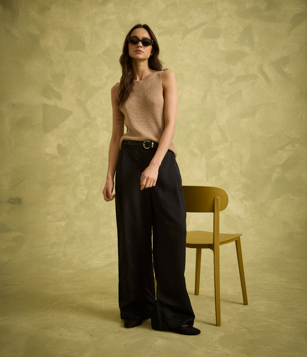 Top Mujer Tejido Stella Beige